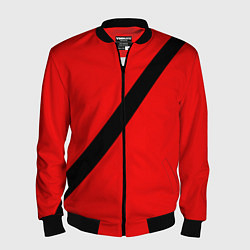 Бомбер мужской Ремень безопасности, красный, цвет: 3D-черный