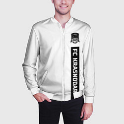 Бомбер мужской FC Krasnodar - white, цвет: 3D-белый — фото 2