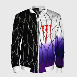 Бомбер мужской Monster energy steel, цвет: 3D-белый