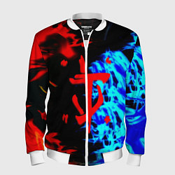 Бомбер мужской Doom лёд и пламя, цвет: 3D-белый