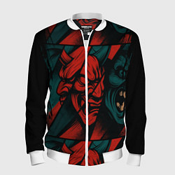 Бомбер мужской Демоны Oni - нейроарт, цвет: 3D-белый
