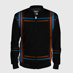 Мужской бомбер Neon black red blue