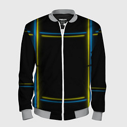 Мужской бомбер Neon yellow blue