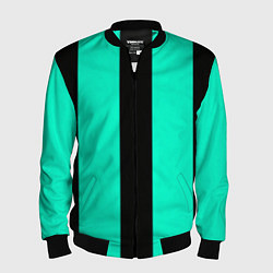 Мужской бомбер Color light blue white line