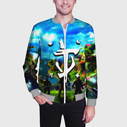 Бомбер мужской Fortnite x doom logo, цвет: 3D-меланж — фото 2