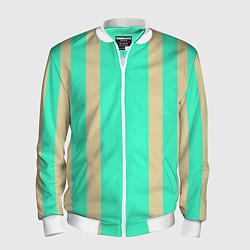Мужской бомбер Color blue beige stripes