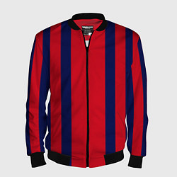 Мужской бомбер Color black red stripes