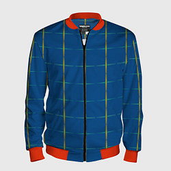 Бомбер мужской Color blue yellow cross, цвет: 3D-красный