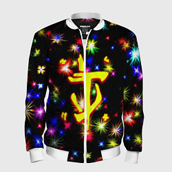 Бомбер мужской Doom новогодние искры, цвет: 3D-белый