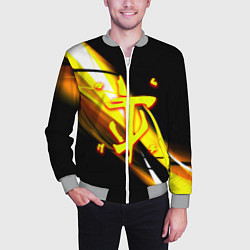 Бомбер мужской Doom геометрия из полос, цвет: 3D-меланж — фото 2