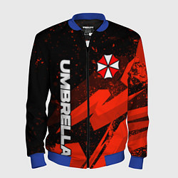 Бомбер мужской Umbrella corp - красный, цвет: 3D-синий