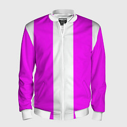 Бомбер мужской Color white and pink, цвет: 3D-белый