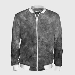 Бомбер мужской Абстракция - the usual grayness of the day, цвет: 3D-белый