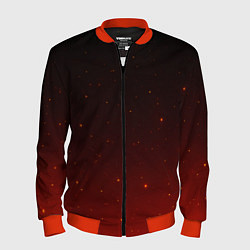 Бомбер мужской Черно-красный градиент со свечением, цвет: 3D-красный