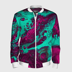 Бомбер мужской Абстракция мрамор, цвет: 3D-белый