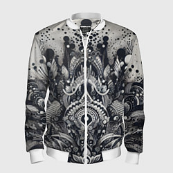 Бомбер мужской Abstract pattern - graffiti, цвет: 3D-белый