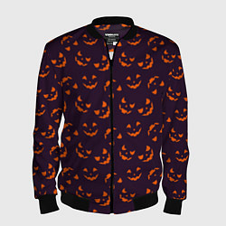 Мужской бомбер Страшно веселый Halloween - паттерн