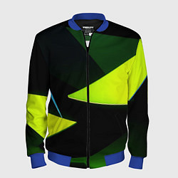 Бомбер мужской Geometric shapes, цвет: 3D-синий