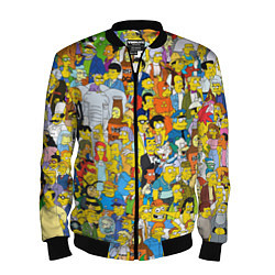 Бомбер мужской Simpsons Stories, цвет: 3D-черный