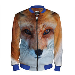 Бомбер мужской Взгляд лисы, цвет: 3D-синий