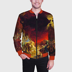 Бомбер мужской Брюллов Последний день Помпеи, цвет: 3D-красный — фото 2