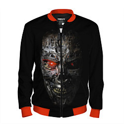 Бомбер мужской Terminator Skull, цвет: 3D-красный