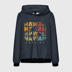 Толстовка-худи мужская Hawaii Surfing, цвет: 3D-черный