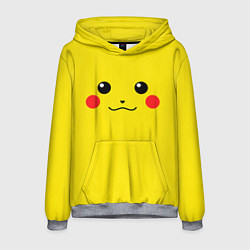 Толстовка-худи мужская Happy Pikachu, цвет: 3D-меланж