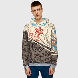 Толстовка-худи мужская Прованс, цвет: 3D-меланж — фото 2