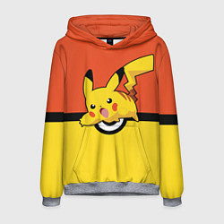 Толстовка-худи мужская Pikachu, цвет: 3D-меланж