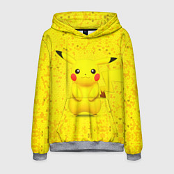 Толстовка-худи мужская Pikachu, цвет: 3D-меланж