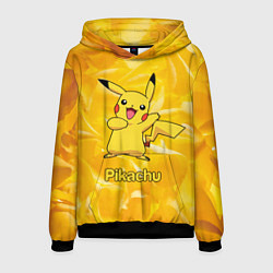 Толстовка-худи мужская Pikachu, цвет: 3D-черный