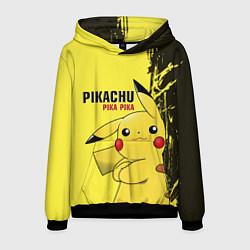 Толстовка-худи мужская Pikachu Pika Pika цвета 3D-черный — фото 1