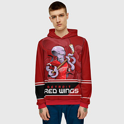 Толстовка-худи мужская Detroit Red Wings, цвет: 3D-красный — фото 2