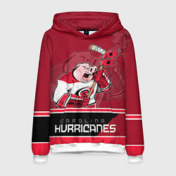 Толстовка-худи мужская Carolina Hurricanes, цвет: 3D-белый