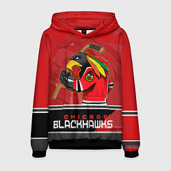 Толстовка-худи мужская Chicago Blackhawks, цвет: 3D-черный