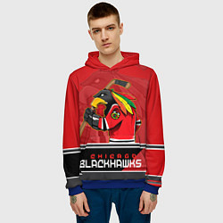 Толстовка-худи мужская Chicago Blackhawks, цвет: 3D-синий — фото 2