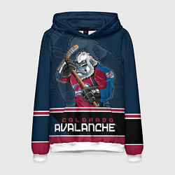 Толстовка-худи мужская Colorado Avalanche, цвет: 3D-белый