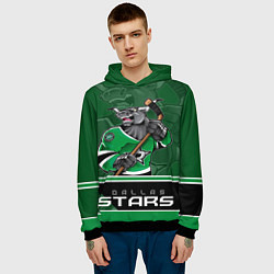 Толстовка-худи мужская Dallas Stars, цвет: 3D-черный — фото 2