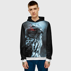 Толстовка-худи мужская Ночной орёл, цвет: 3D-белый — фото 2