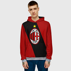 Толстовка-худи мужская Milan FC: Red Collection, цвет: 3D-меланж — фото 2