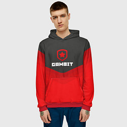 Толстовка-худи мужская Gambit Gaming Uniform, цвет: 3D-красный — фото 2