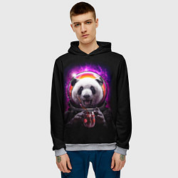 Толстовка-худи мужская Panda Cosmonaut, цвет: 3D-меланж — фото 2