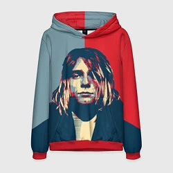 Толстовка-худи мужская Kurt Cobain, цвет: 3D-красный