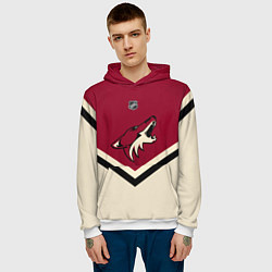 Толстовка-худи мужская NHL: Arizona Coyotes, цвет: 3D-белый — фото 2