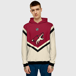 Толстовка-худи мужская NHL: Arizona Coyotes, цвет: 3D-черный — фото 2