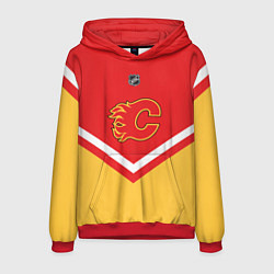 Толстовка-худи мужская NHL: Calgary Flames, цвет: 3D-красный