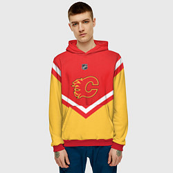 Толстовка-худи мужская NHL: Calgary Flames цвета 3D-красный — фото 2