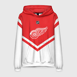 Толстовка-худи мужская NHL: Detroit Red Wings, цвет: 3D-белый