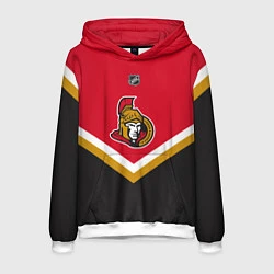 Толстовка-худи мужская NHL: Ottawa Senators, цвет: 3D-белый